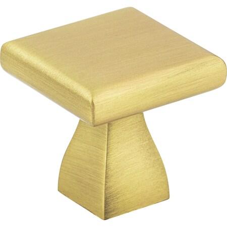 Elements 1" Overall Length Brushed Gold Square Hadly Cabinet Knob 449BG